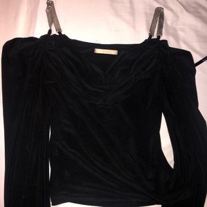 fancy blouse with bling straps